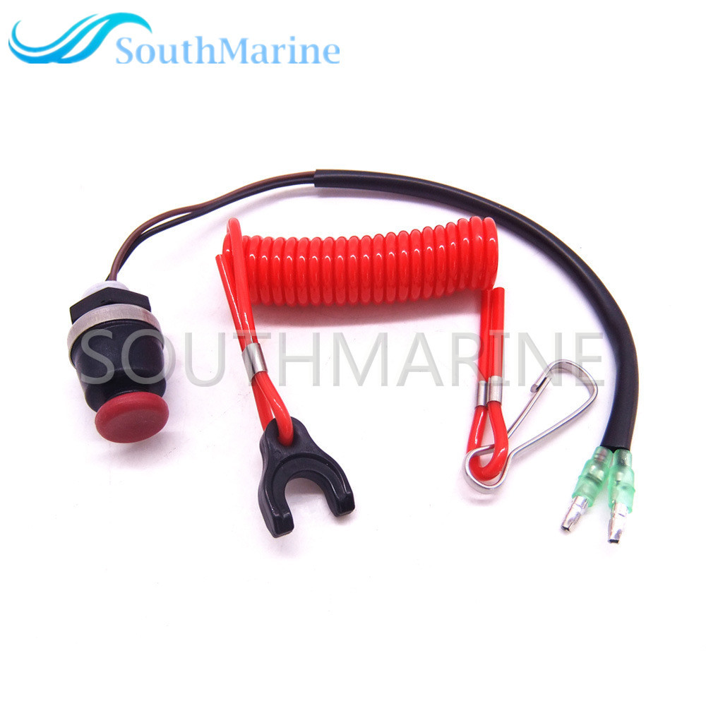 Boat Engine 398-06830-0 345069300M 353068200M/1M 361069300M 398068300M Outboard Kill Stop Switch Safety Tether Lanyard Cord for Tohatsu Nissan Mercury