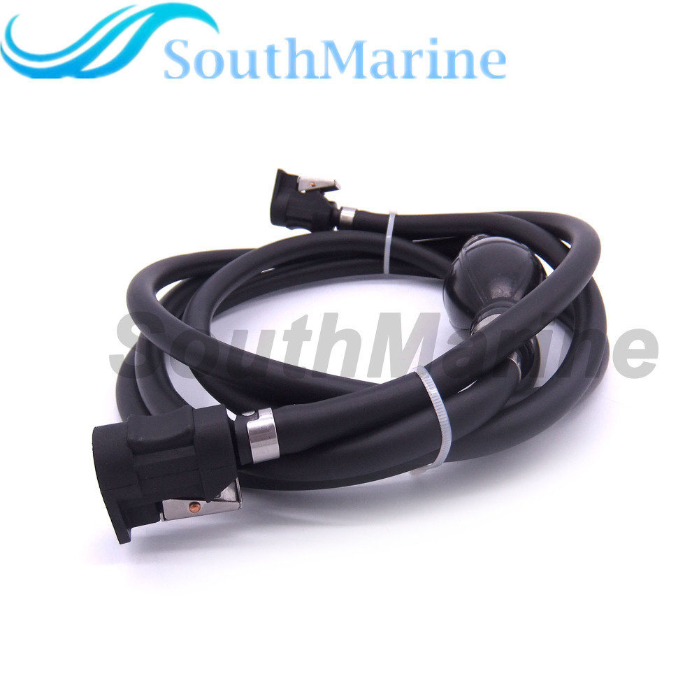 Boat Engine 6Y2-24306-55 56 6YK-24306-60 61 62 63 64 Fuel Line Hose with Connector and Primer Pump Assy for Yamaha, 5/16''/8mm Pipe, Length 9.8ft