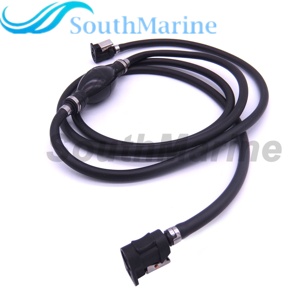 Boat Engine 6Y2-24306-55 56 6YK-24306-60 61 62 63 64 Fuel Line Hose with Connector and Primer Pump Assy for Yamaha, 5/16''/8mm Pipe, Length 9.8ft