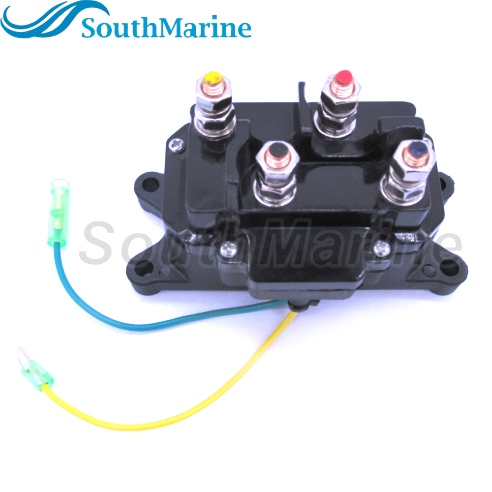 Universal Winch Solenoid Relay Contactor Switch Thumb for UTV ATV 4x4 Vehicles 63070 62135 74900 2875714 70715, 4-Terminals 12V 250A