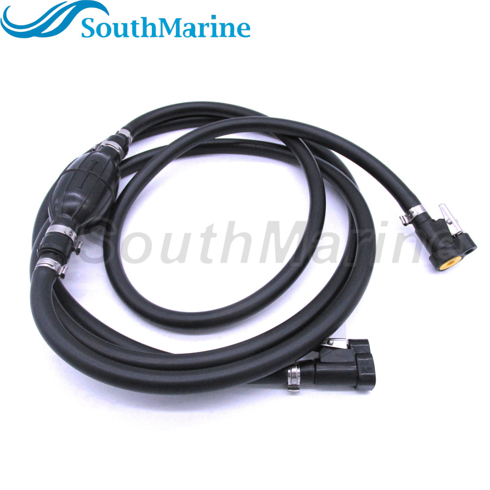 Boat Engine 0766489 5008609 Fuel Line Assembly with Hose & Bulb for Johnson Evinrude OMC Outboard, Length 8ft/2.44m, Inner diameter 5/16in/8mm