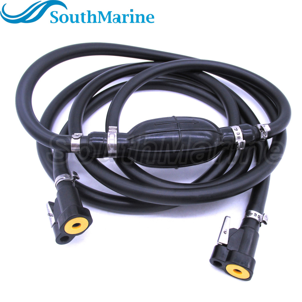 Boat Engine 0766489 5008609 Fuel Line Assembly with Hose & Bulb for Johnson Evinrude OMC Outboard, Length 8ft/2.44m, Inner diameter 5/16in/8mm