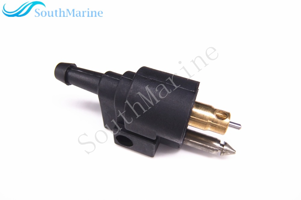 6G1-24304-01/02/10 Fuel Line Connector Pipe Joint Male Fittings for Yamaha Outboard Motor Fuel Tank Hose Pipe 6HP-40HP, 6mm/1/4'' Male,Mount on Engine
