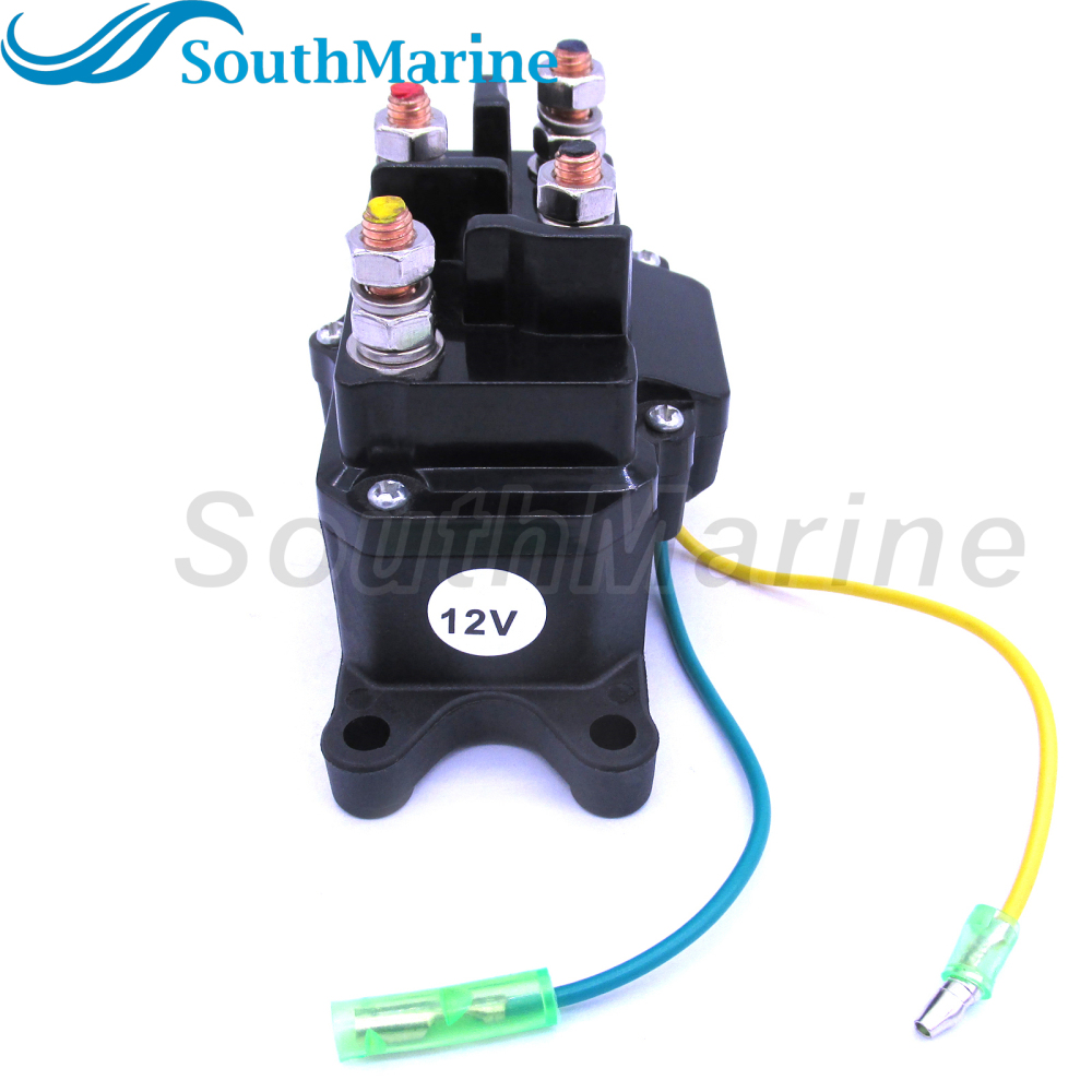Universal Winch Solenoid Relay Contactor Switch Thumb for UTV ATV 4x4 Vehicles 63070 62135 74900 2875714 70715, 4-Terminals 12V 250A