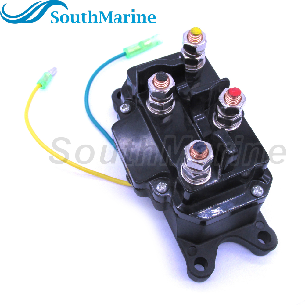 Universal Winch Solenoid Relay Contactor Switch Thumb for UTV ATV 4x4 Vehicles 63070 62135 74900 2875714 70715, 4-Terminals 12V 250A