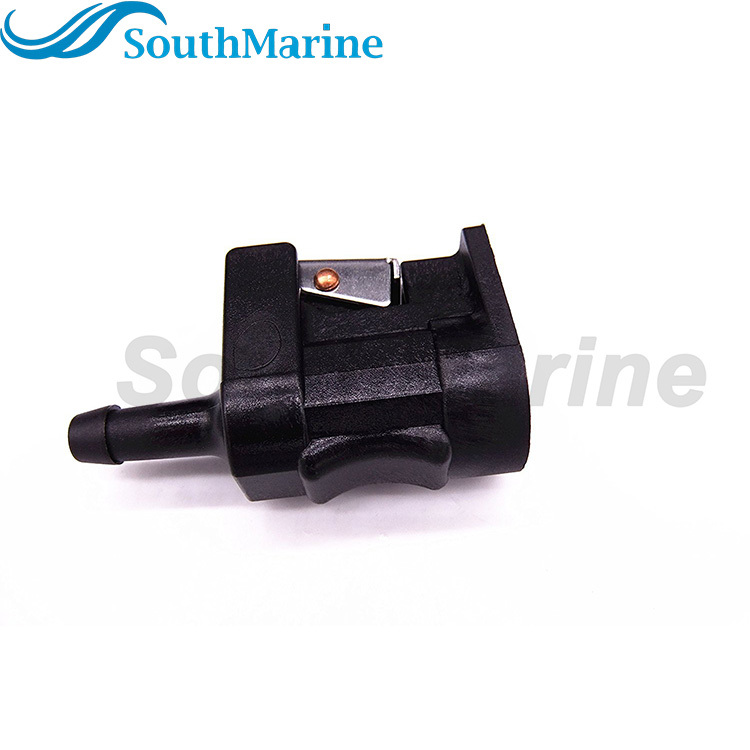 Boat Engine 6G1-24305-00 01 02 03 04 05 06 Fuel Connector Pipe Joint for Yamaha Parsun HDX 9.9HP-60HP, Engine Side, 1/4" 6mm