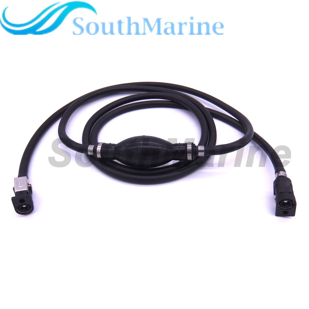 Boat Engine 6Y2-24306-55 56 6YK-24306-60 61 62 63 64 Fuel Line Hose with Connector and Primer Pump Assy for Yamaha, 5/16''/8mm Pipe, Length 9.8ft
