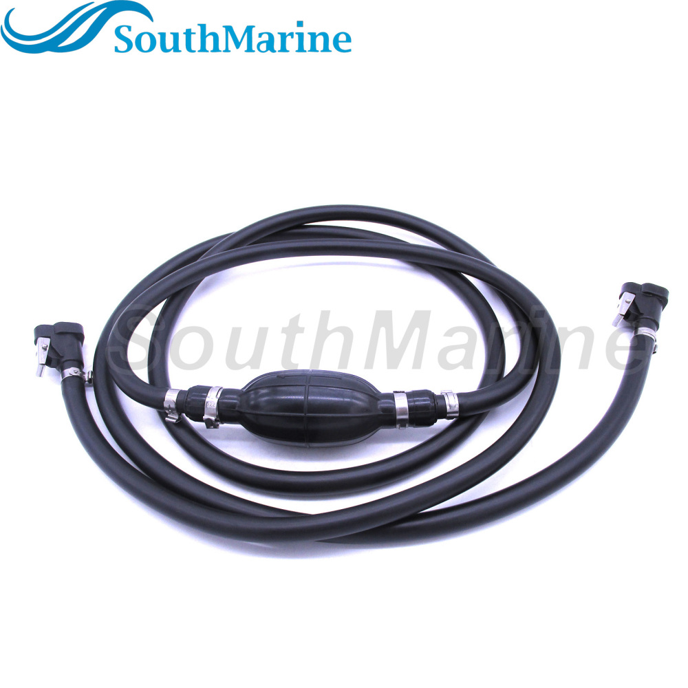 Boat Engine 0766489 5008609 Fuel Line Assembly with Hose & Bulb for Johnson Evinrude OMC Outboard, Length 8ft/2.44m, Inner diameter 5/16in/8mm