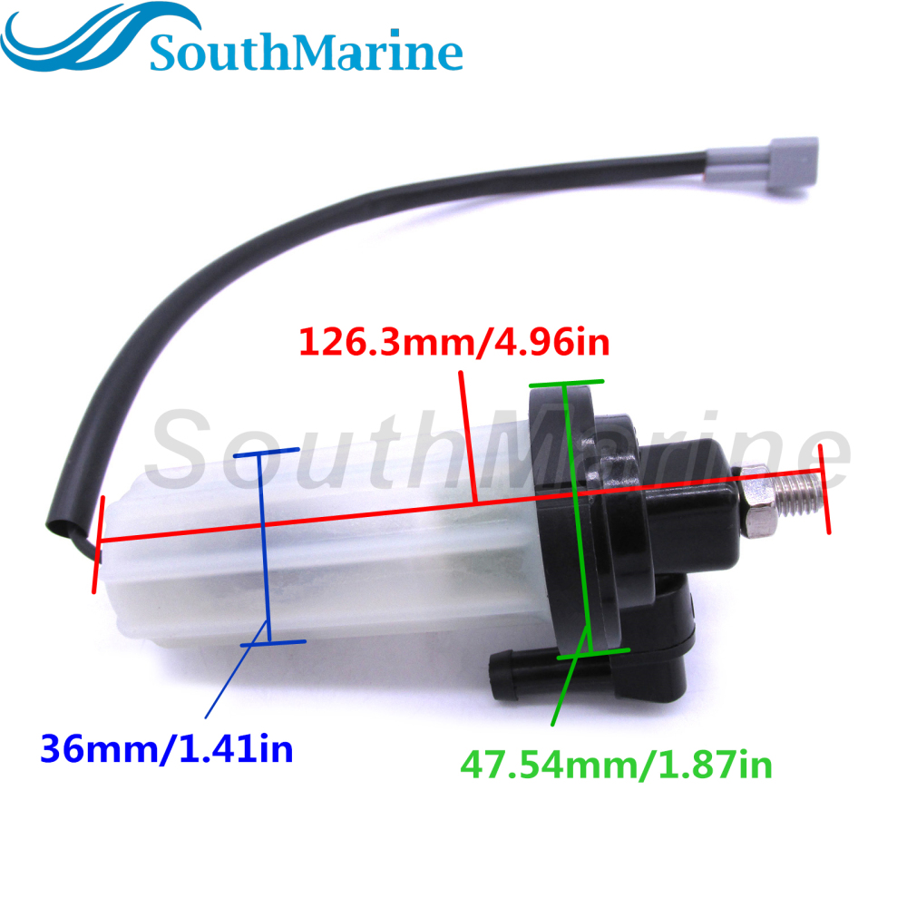 Boat Motor 6D8-24560-00 6D8-24560-01 Fuel Filter Assembly for Yamaha Outboard Engine 50HP 60HP 75HP 90HP 100HP 115HP, 8mm / 5/16in