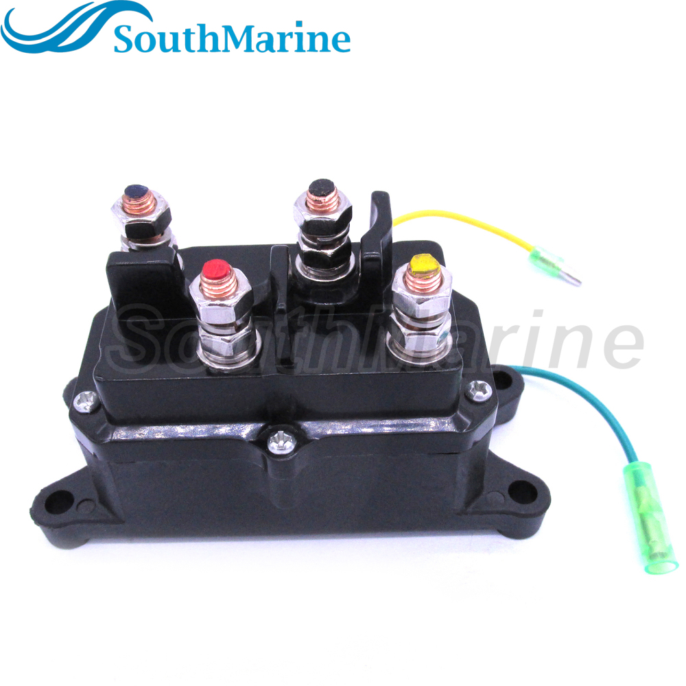 Universal Winch Solenoid Relay Contactor Switch Thumb for UTV ATV 4x4 Vehicles 63070 62135 74900 2875714 70715, 4-Terminals 12V 250A