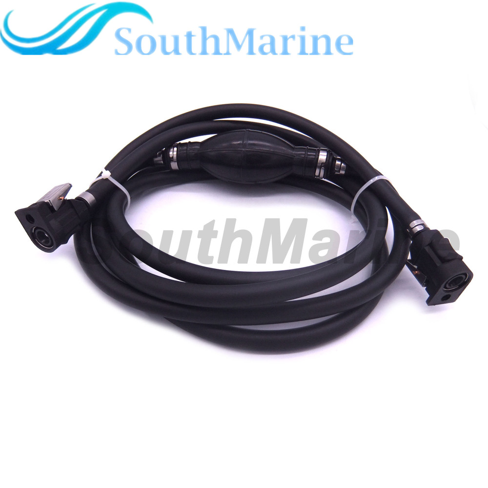 Boat Engine 6Y2-24306-55 56 6YK-24306-60 61 62 63 64 Fuel Line Hose with Connector and Primer Pump Assy for Yamaha, 5/16''/8mm Pipe, Length 9.8ft