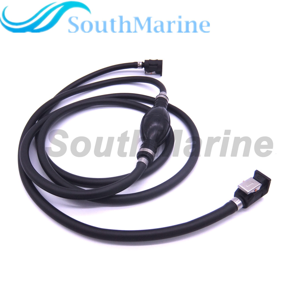 Boat Engine 6Y2-24306-55 56 6YK-24306-60 61 62 63 64 Fuel Line Hose with Connector and Primer Pump Assy for Yamaha, 5/16''/8mm Pipe, Length 9.8ft