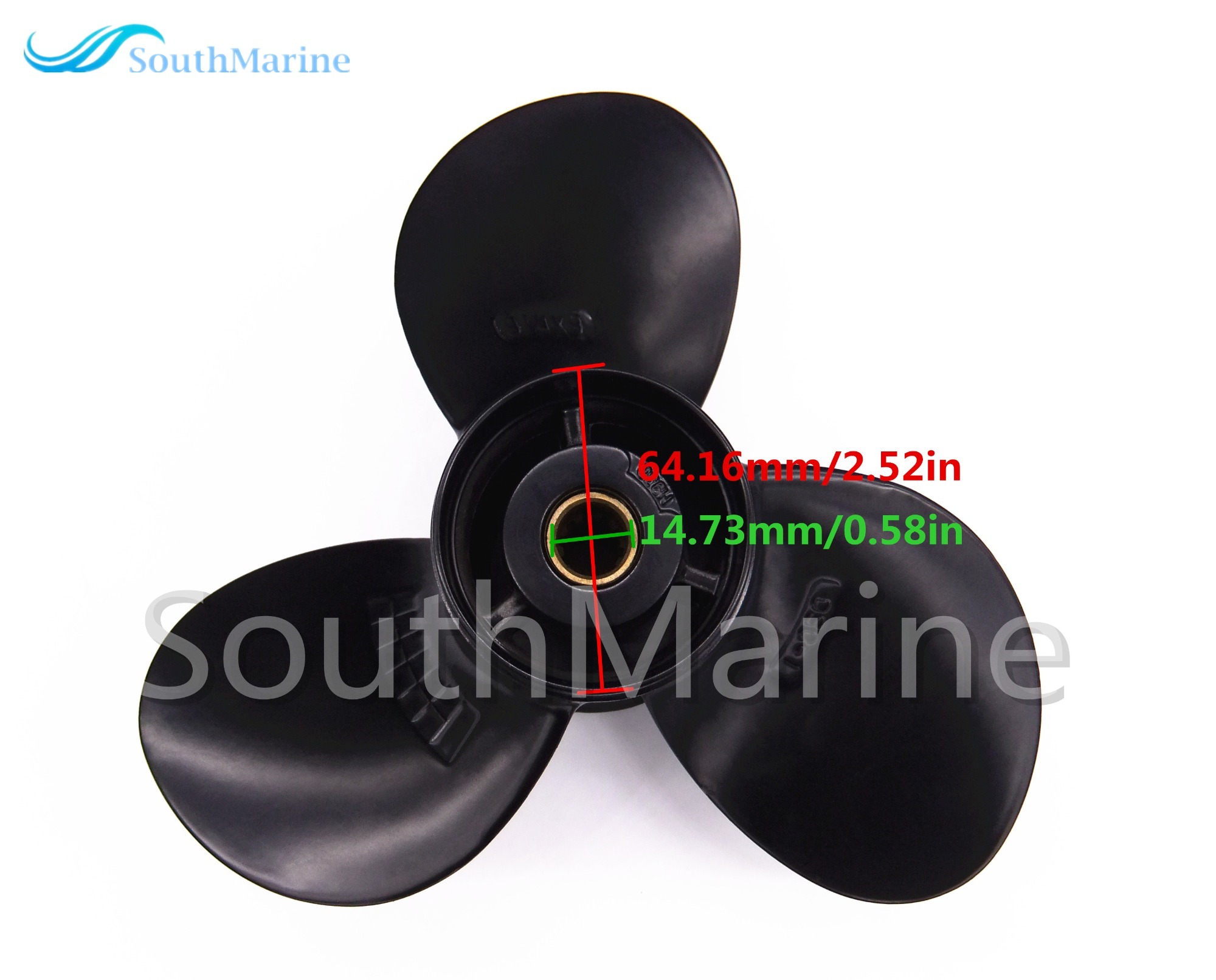 Aluminum Alloy Propeller 9 1/4x9 for Suzuki 9.9HP 15HP Outboard Motors 9 1/4 x 9