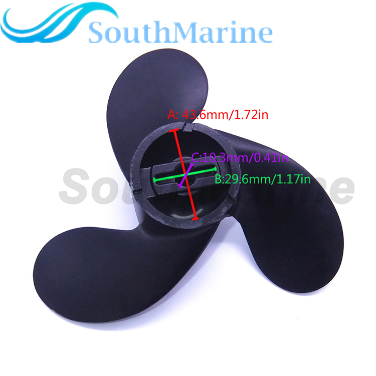 Aluminum Alloy Propeller 58111-98452-019 7 1/2x4 3/4 for Suzuki Outboard Engine (3X188) A500 4-3/4" Pitch 188"X122" Pitch ON Prop (Old Numbers)