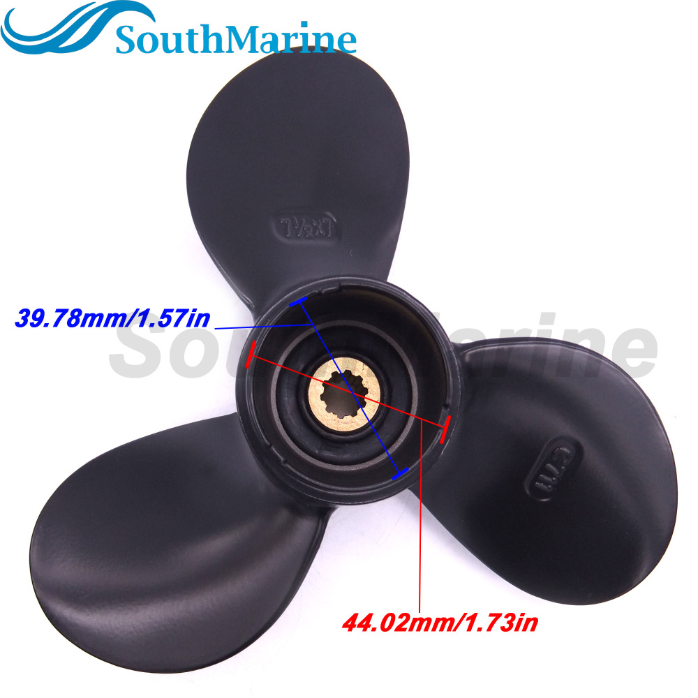 Boat Motor 58111-98651-019 Aluminum Alloy Propeller 7 1/2x7 7.5x7 for Suzuki DF4 Outboard Engine