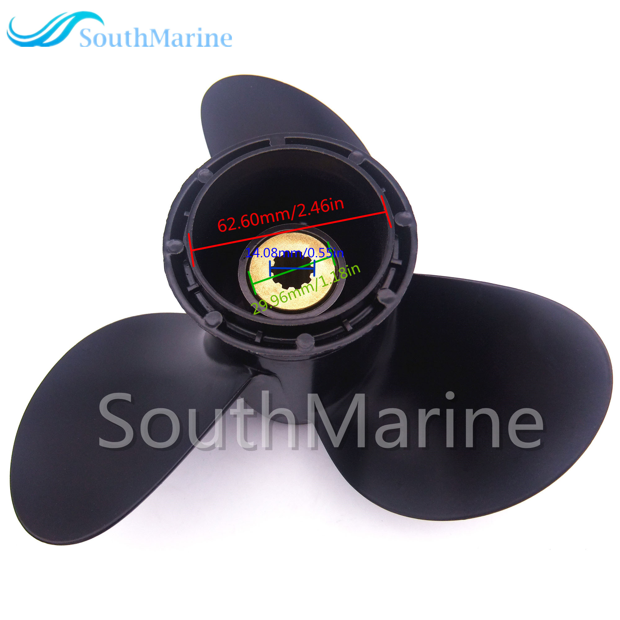 Aluminum Alloy Propeller 9 1/4x11 for Suzuki 9.9HP 15HP Outboard Motor 9 1/4 X 11