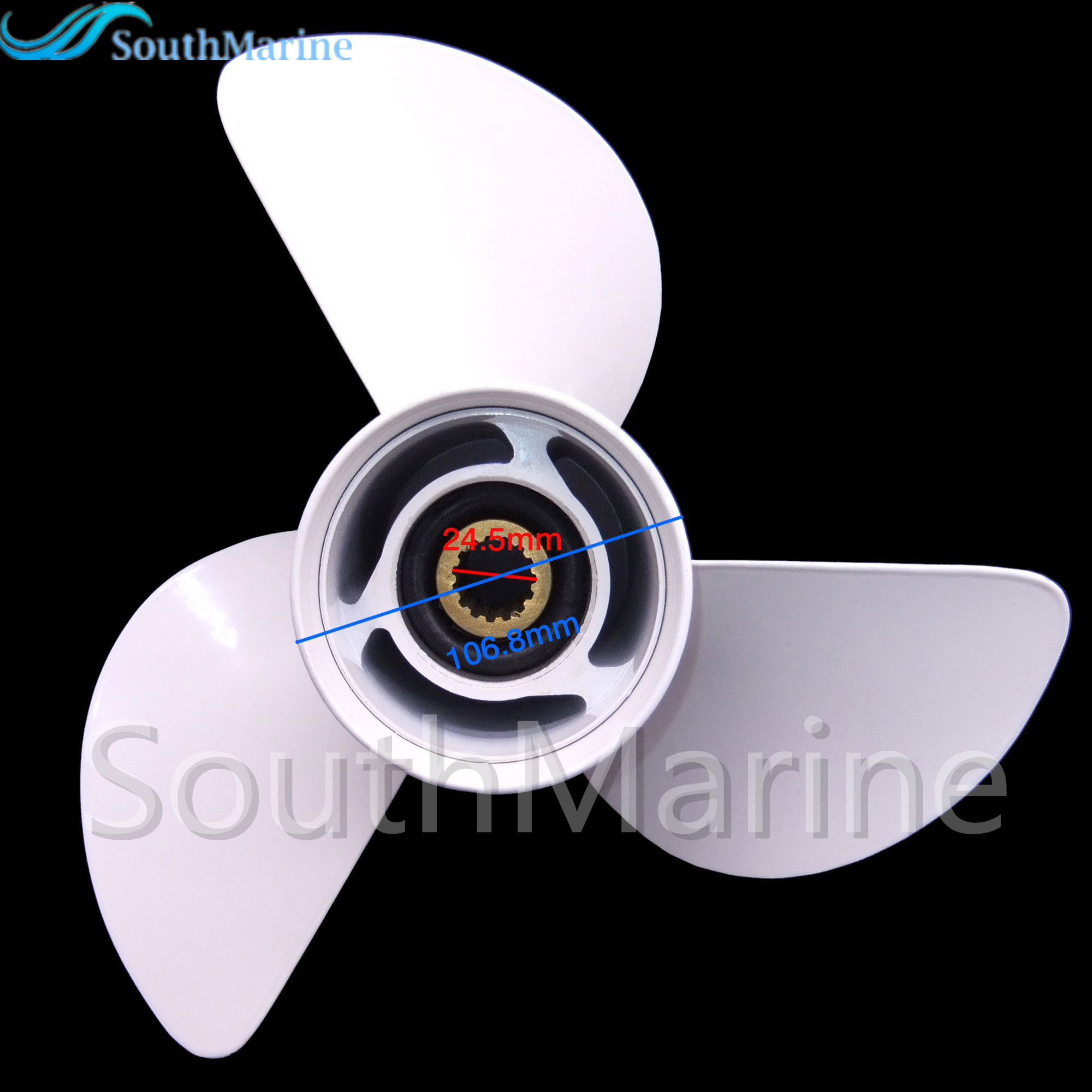 Boat Motor Aluminum Propeller 13 1/4x17-K for Yamaha 60HP 70HP 75HP 80HP 85HP 90HP 115/130HP Outboard Engine 6E5-45945-01-00,6E5-45945-01-EL 13.25x17