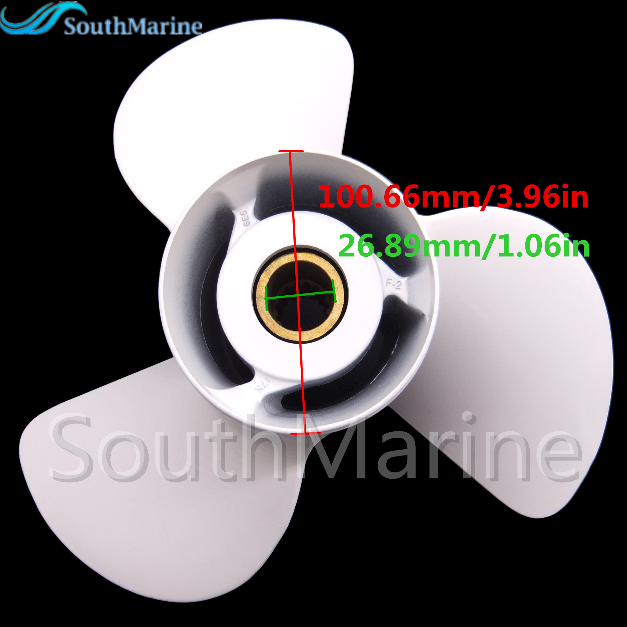Boat Motor Aluminum Propeller 13 1/4x17-K for Yamaha 60HP 70HP 75HP 80HP 85HP 90HP 115/130HP Outboard Engine 6E5-45945-01-00,6E5-45945-01-EL 13.25x17
