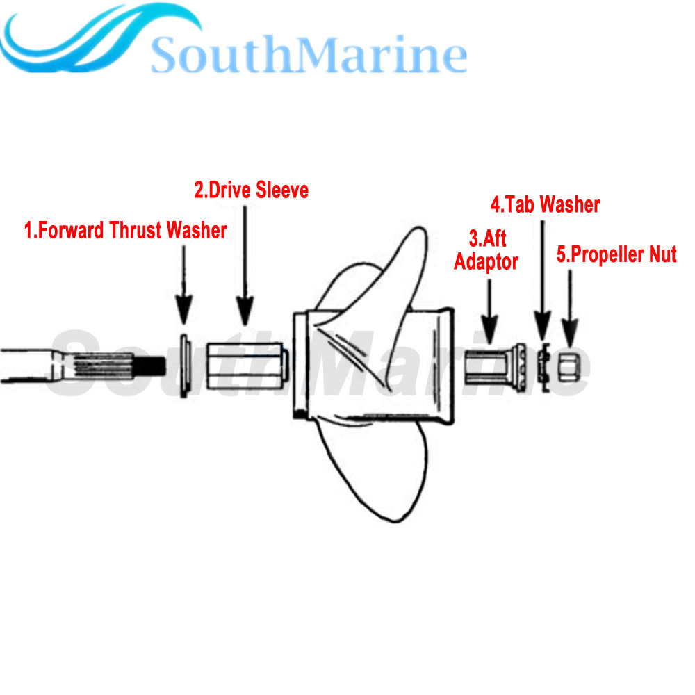 835257Q1 Flo-Torq II Hub Kit for Mercruiser/Alpha/Bravo/Mercury 135-300HP Outboard Engine Propeller