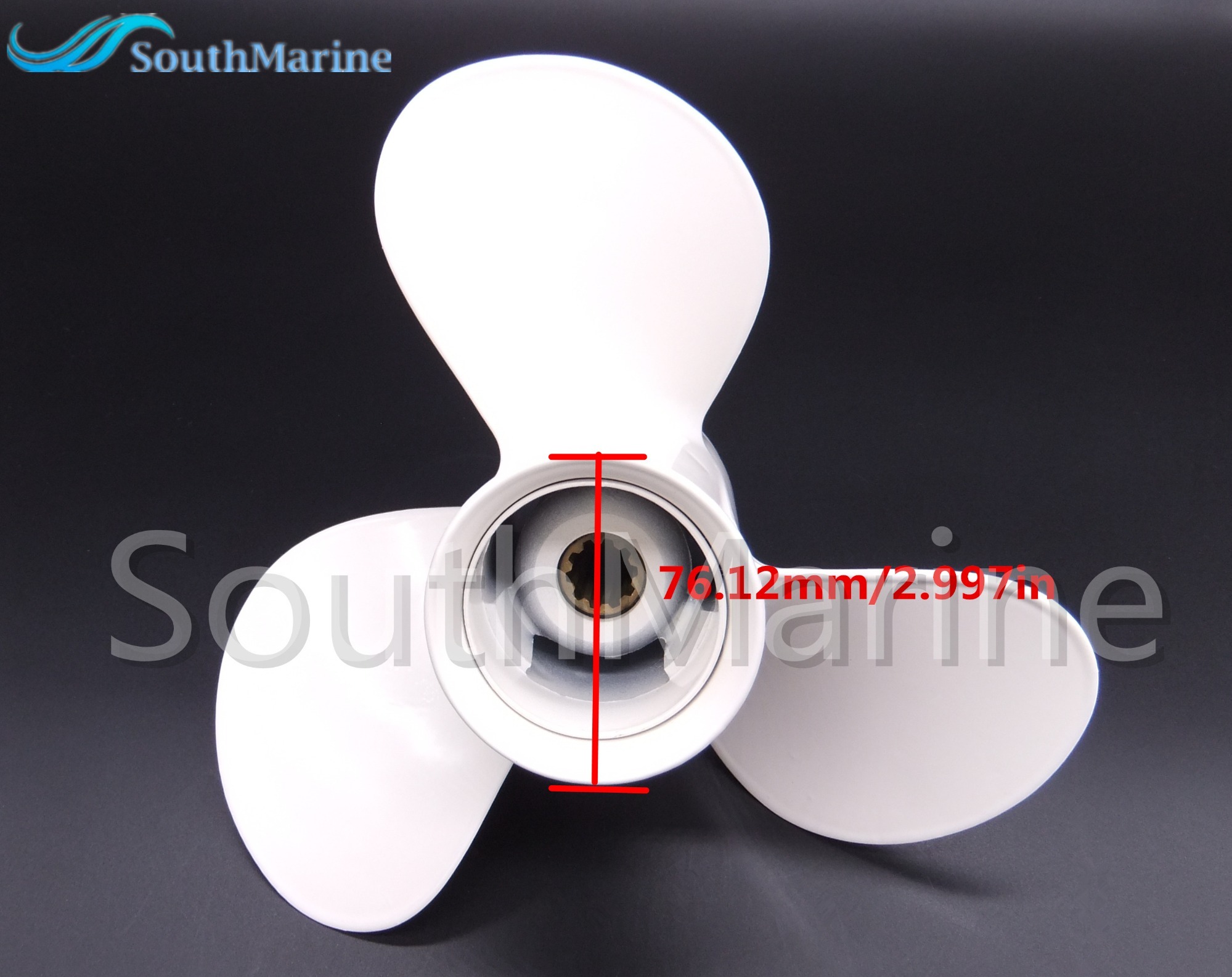 Aluminum Propeller Alloy 9 7/8x10 1/2 F 664-45945-00-EL for Yamaha 20HP 25HP 30HP Outboard Engine 9.875x10.5