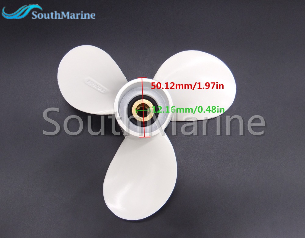 Aluminum Alloy Propeller 6E0-45943-00/01-EL 7 1/2X7-BA for Yamaha 4hp 5hp 6hp F5A F6C Outboard Motor 7.5x7 6E0-45943-01-00