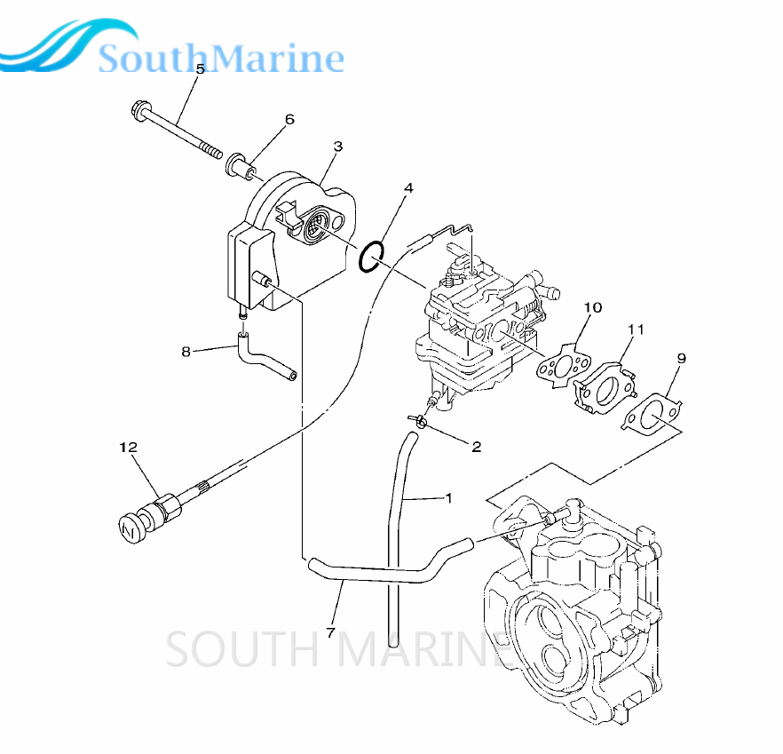 Boat Motor 69M-E3646-A0 Carburetor Gasket for Yamaha 4-Stroke F2.5 Outboard Engine