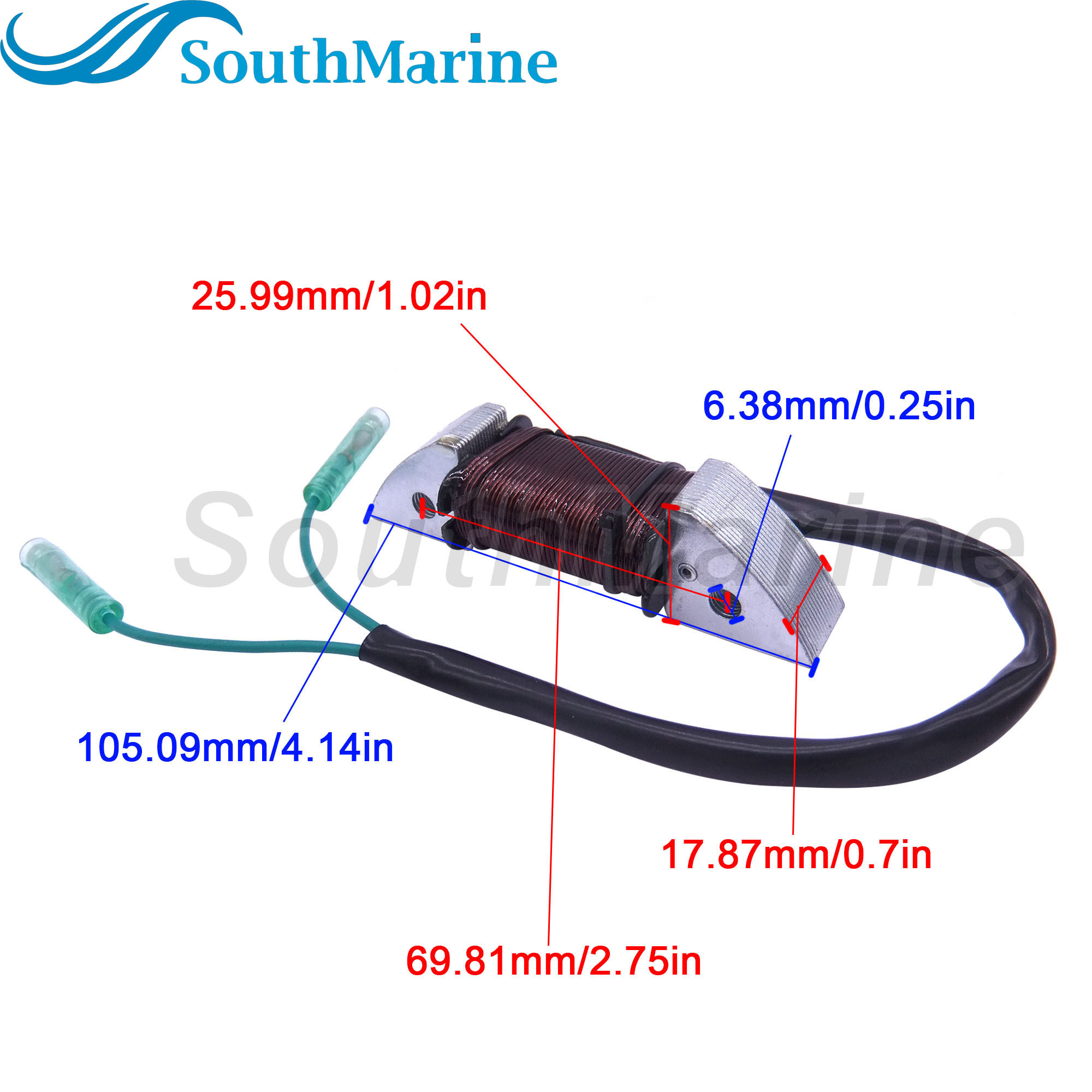 Boat Motor 804977A1 804977T01 Alternator Charge Coil for Mercury Mariner 6HP 8HP 9.8HP 2-Stroke Outboard Engine
