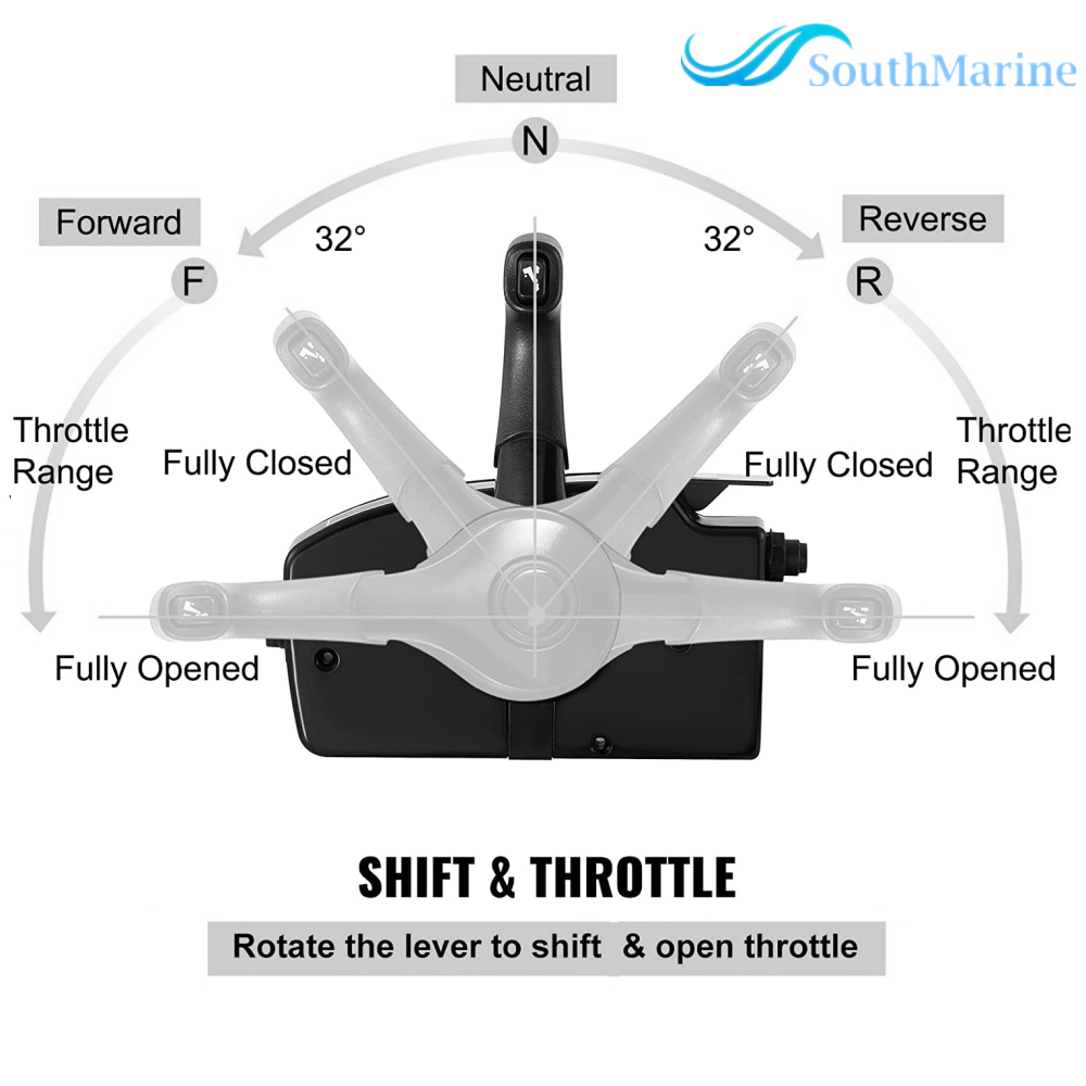 SouthMarine Boat Motor 881170A15 Side Mount Remote Control Box Steering System Control mechanisms for motors, hydraulic controls for motors