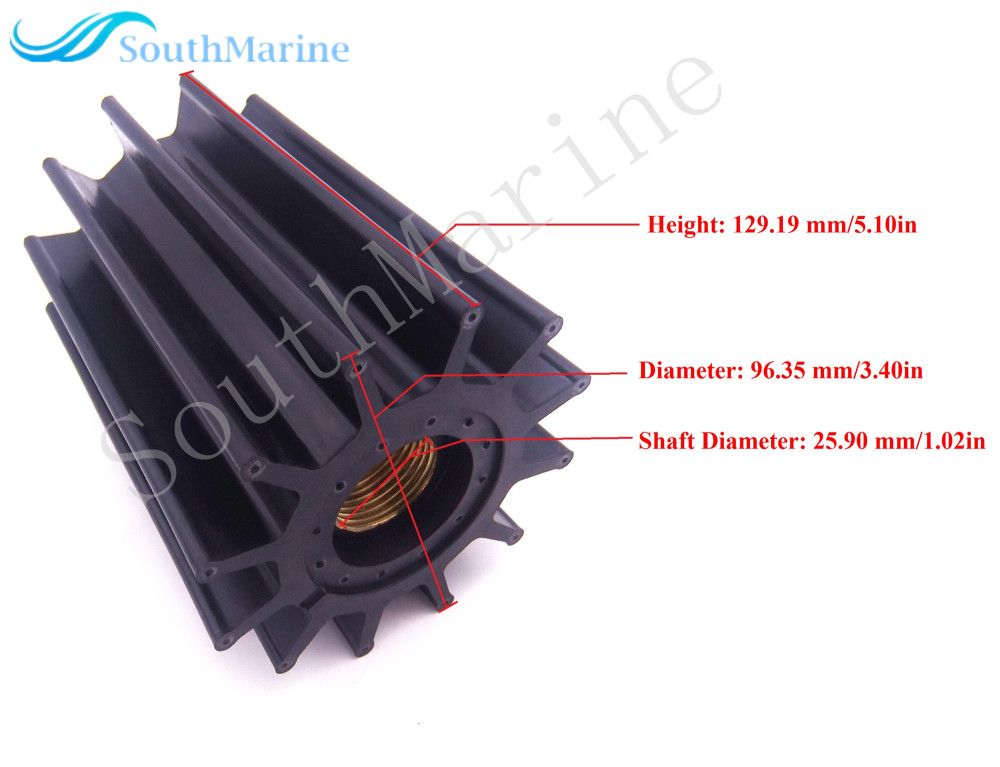 F95 F958 Water Pump Impeller for Johnson 09-820B /for CEF 500186 /for DJ 08-30-1201 / for MAN Diesel 51.06506.0106 06.56930.3076