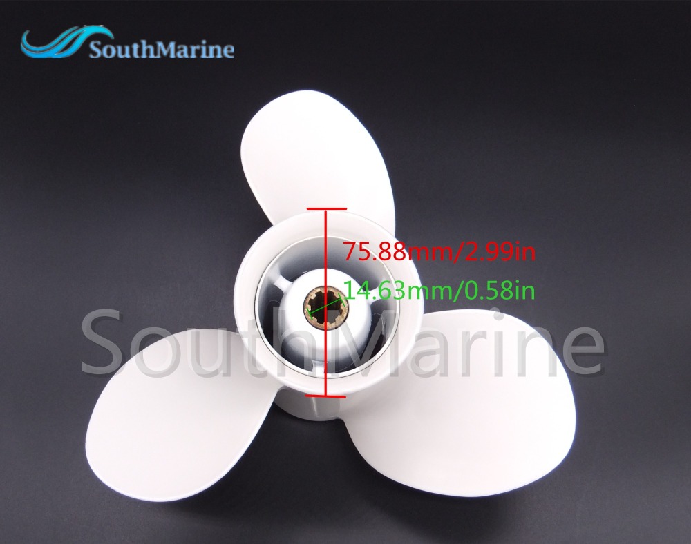 Boat Engine Aluminum Alloy Propeller 9 1/4x10-J for Yamaha 9.9HP 15HP Outboard Motor 63V-45952-10-00 9.25x10