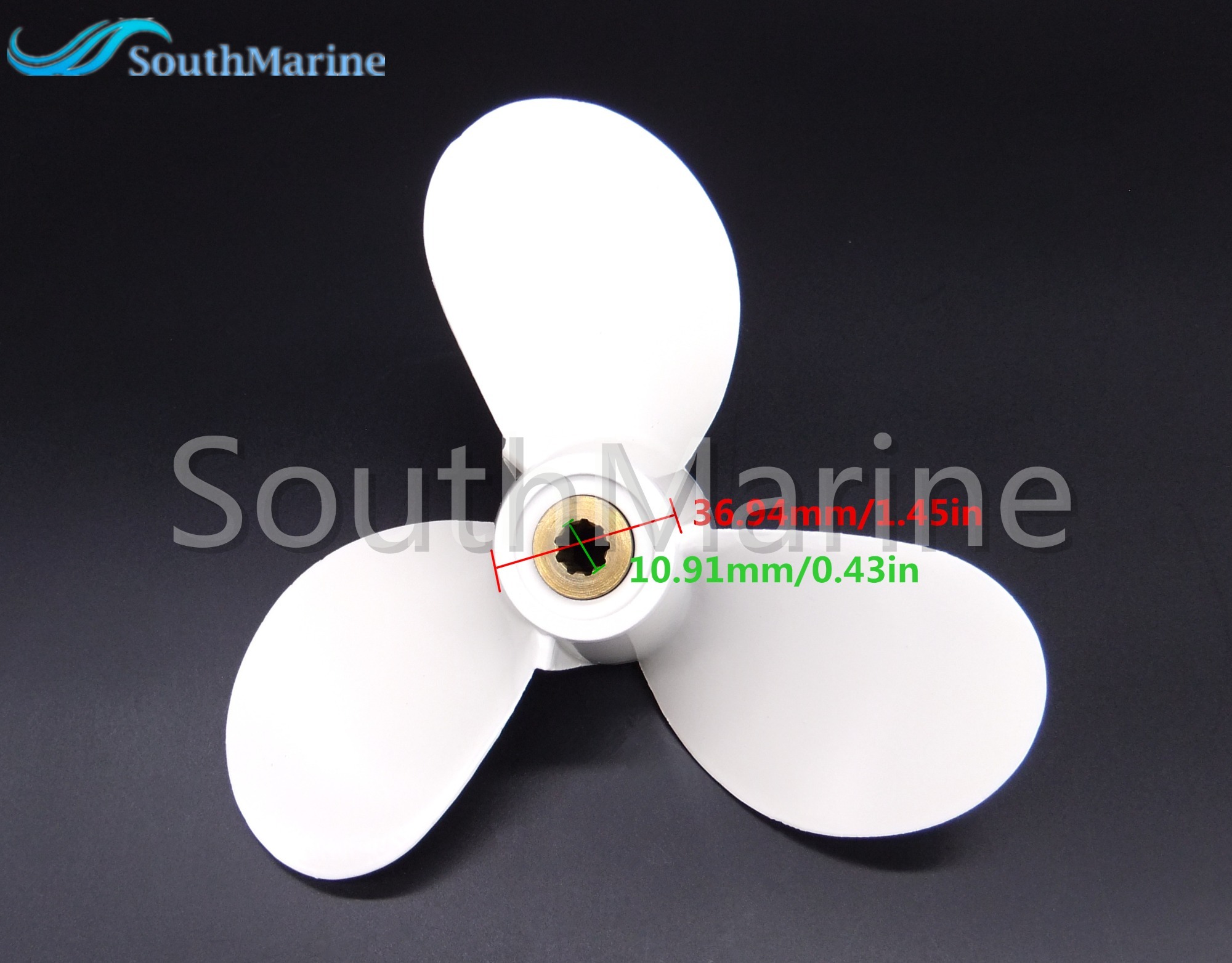 F4-03070000 Boat Motor Aluminum Alloy Propeller for Parsun HDX Makara Outboard F4 F5 BM 7 1/2x7-BA