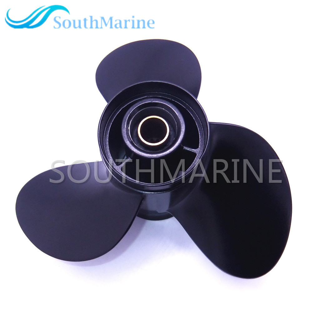 Boat Aluminum Alloy Propeller 58100-96410-019 10 1/4x10-K for Suzuki DT20 FT25 DT30 DF25 DF30 Outboard Motor 10.25x10