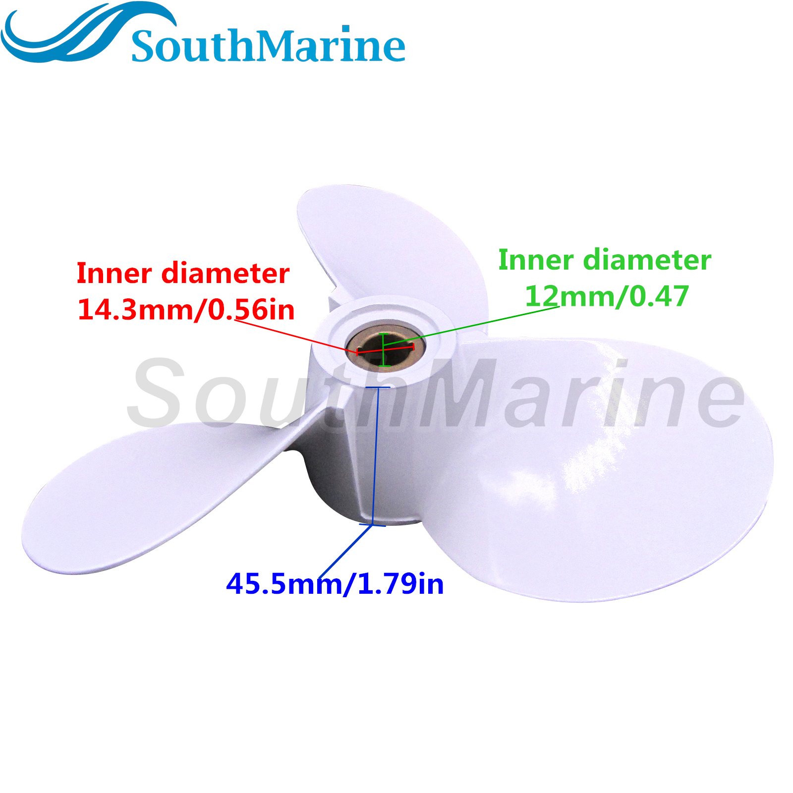 Boat Engine Old Shear Pin Type 6E0-45941-00-EL Propeller 3x7 1/2x8 for Yamaha Outboard 4HP 5HP Marine 2/4-stroke Motor