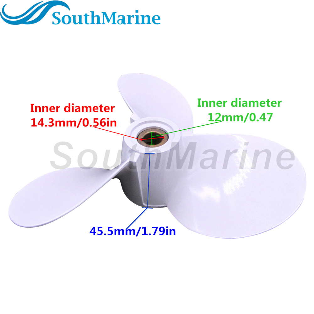 Boat Engine Old Shear Pin Type 6E0-45941-00-EL Propeller 3x7 1/2x8 for Yamaha Outboard 4HP 5HP Marine 2/4-stroke Motor
