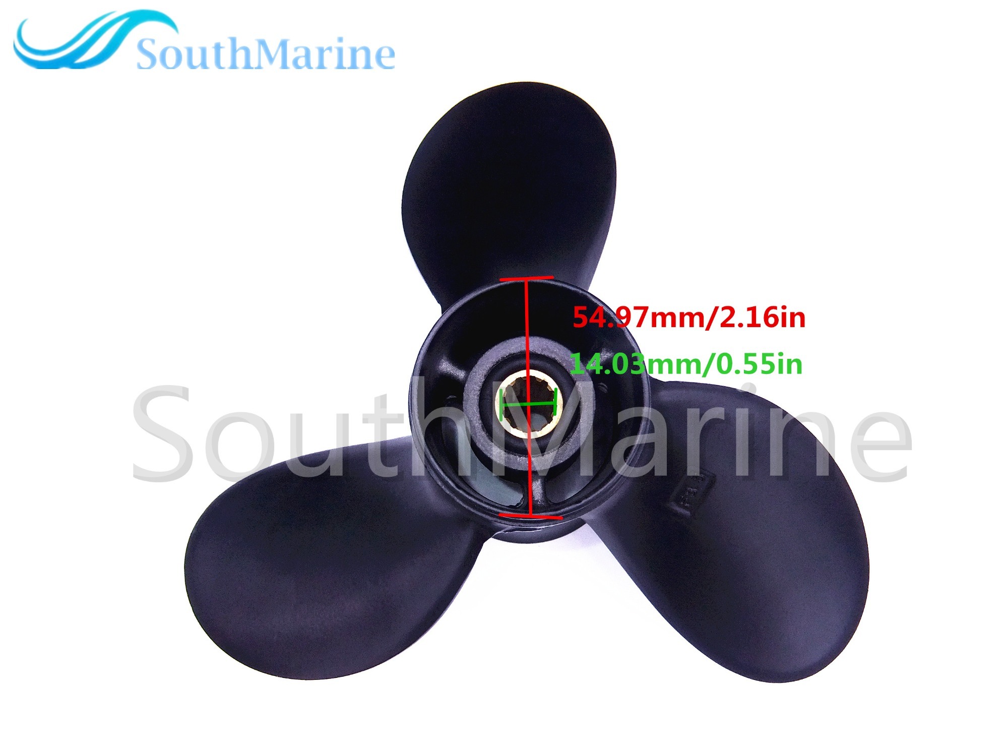 SouthMarine F8-04050000 Aluminum Alloy Propeller for Parsun HDX Makara F8 F9.8 4-Stroke Boat Outboard Motor 8.9x8.3
