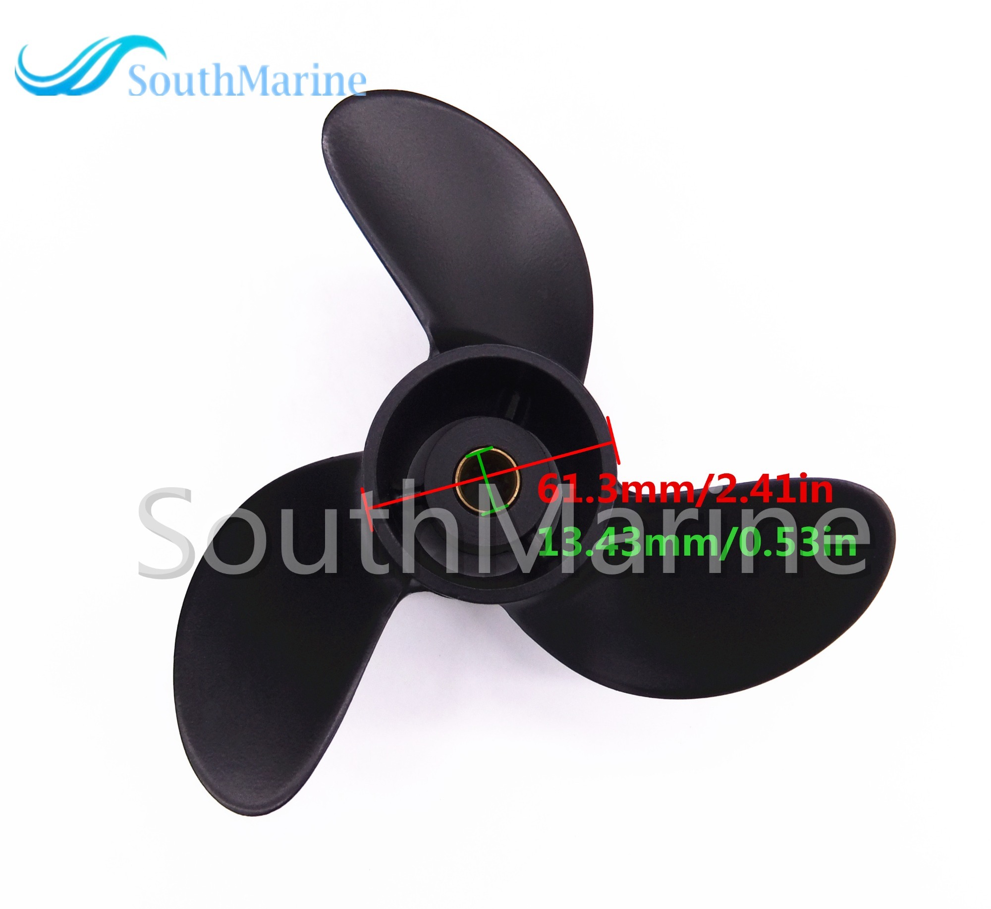 SouthMarine Aluminum Alloy Propeller for Hangkai F6.5 6.5HP 4-Stroke Outboard Motor