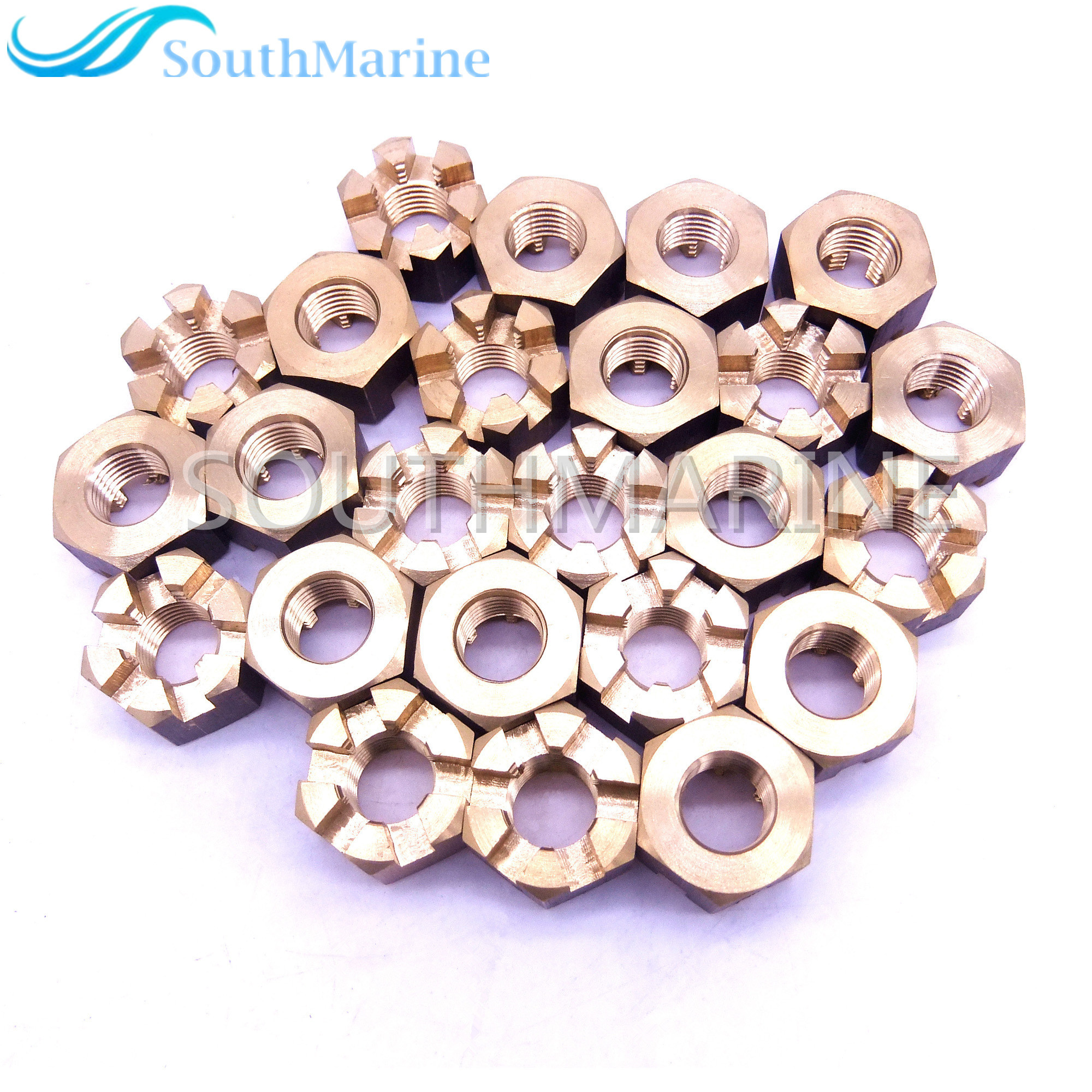 SouthMarine  F25-04000027 Outboard Castle Prop Propeller Nut for Parsun HDX 25HP 30HP T30A T25 T20 F20 F25 Boat Motor
