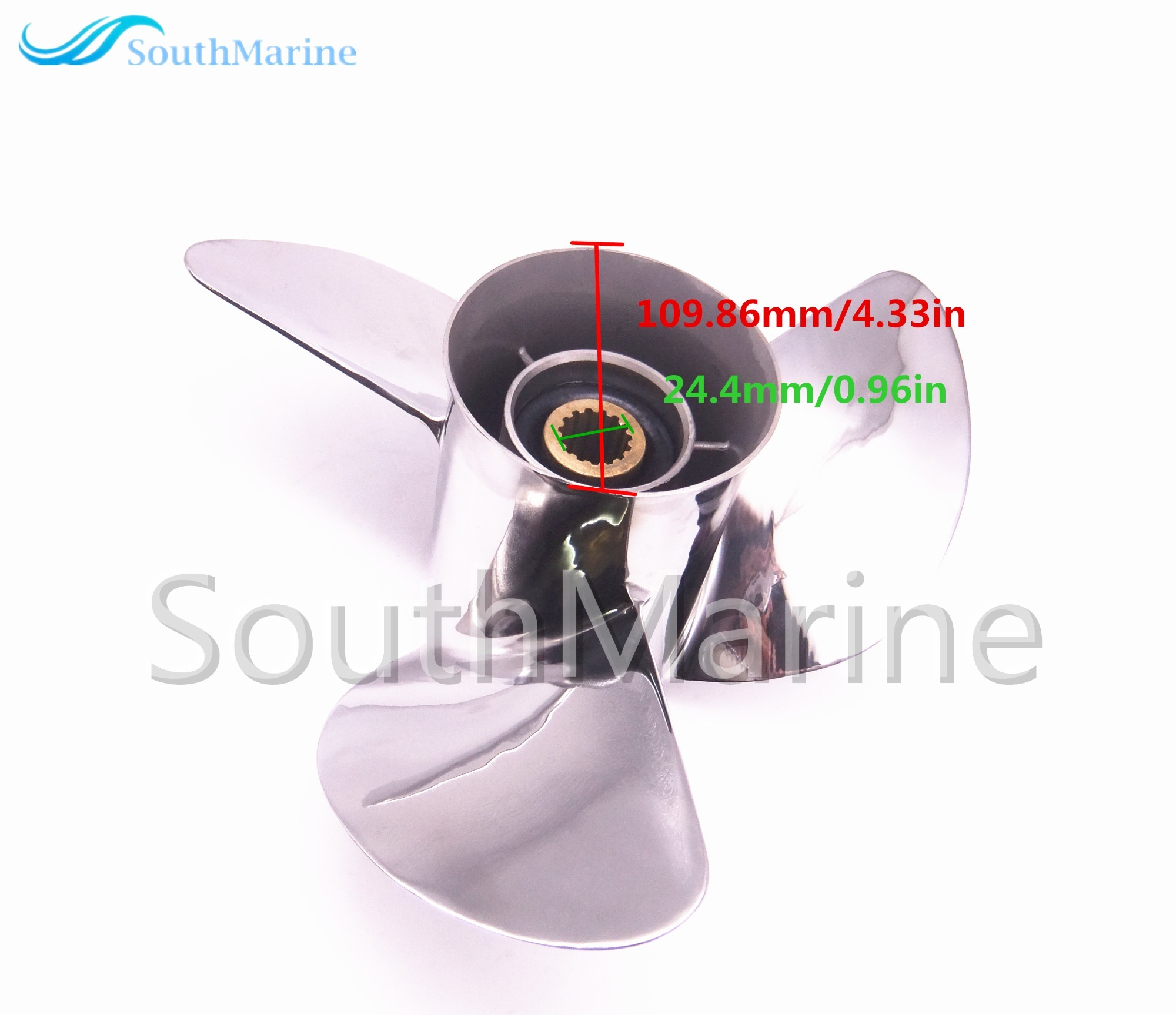 Boat Motor Stainless Steel Propeller 13x17-K for Yamaha 60HP 70HP 75HP 80HP 85HP 90HP 115HP 130HP Outboard Engine 13 x 17 -K