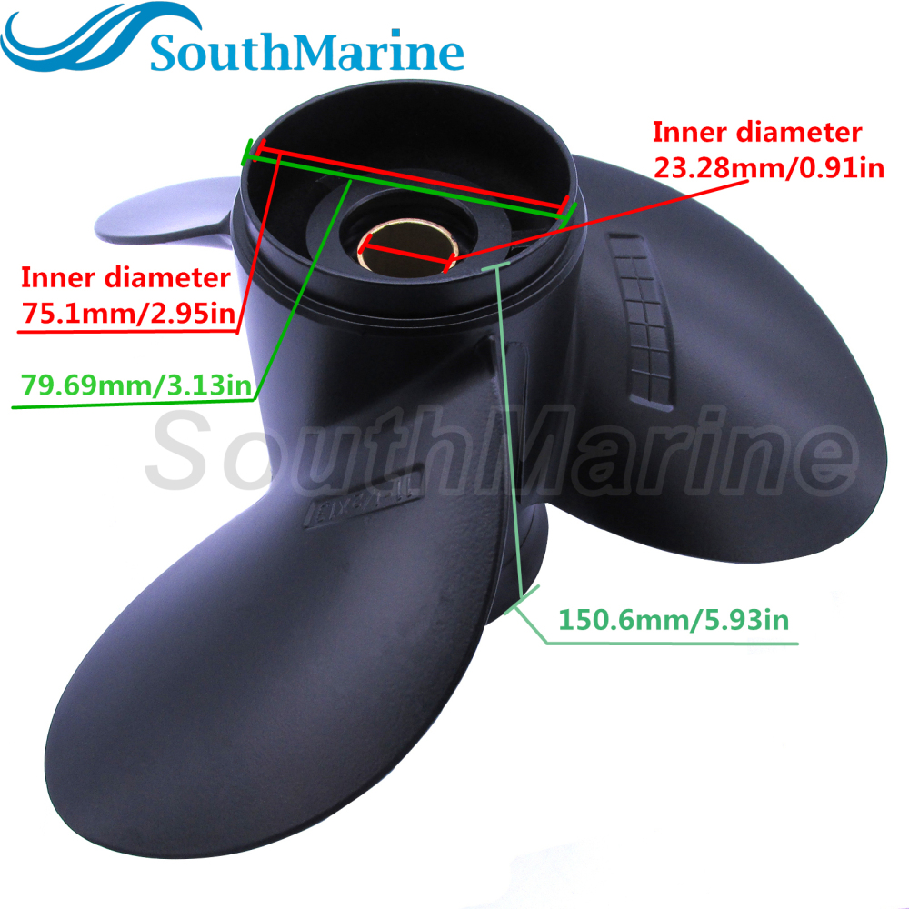Boat Engine 58100-94313-019 11 1/2x13 11.5x13 Aluminum Alloy Prop Propeller for Suzuki Marine 35HP 40HP 55HP 65HP Outboard Motor