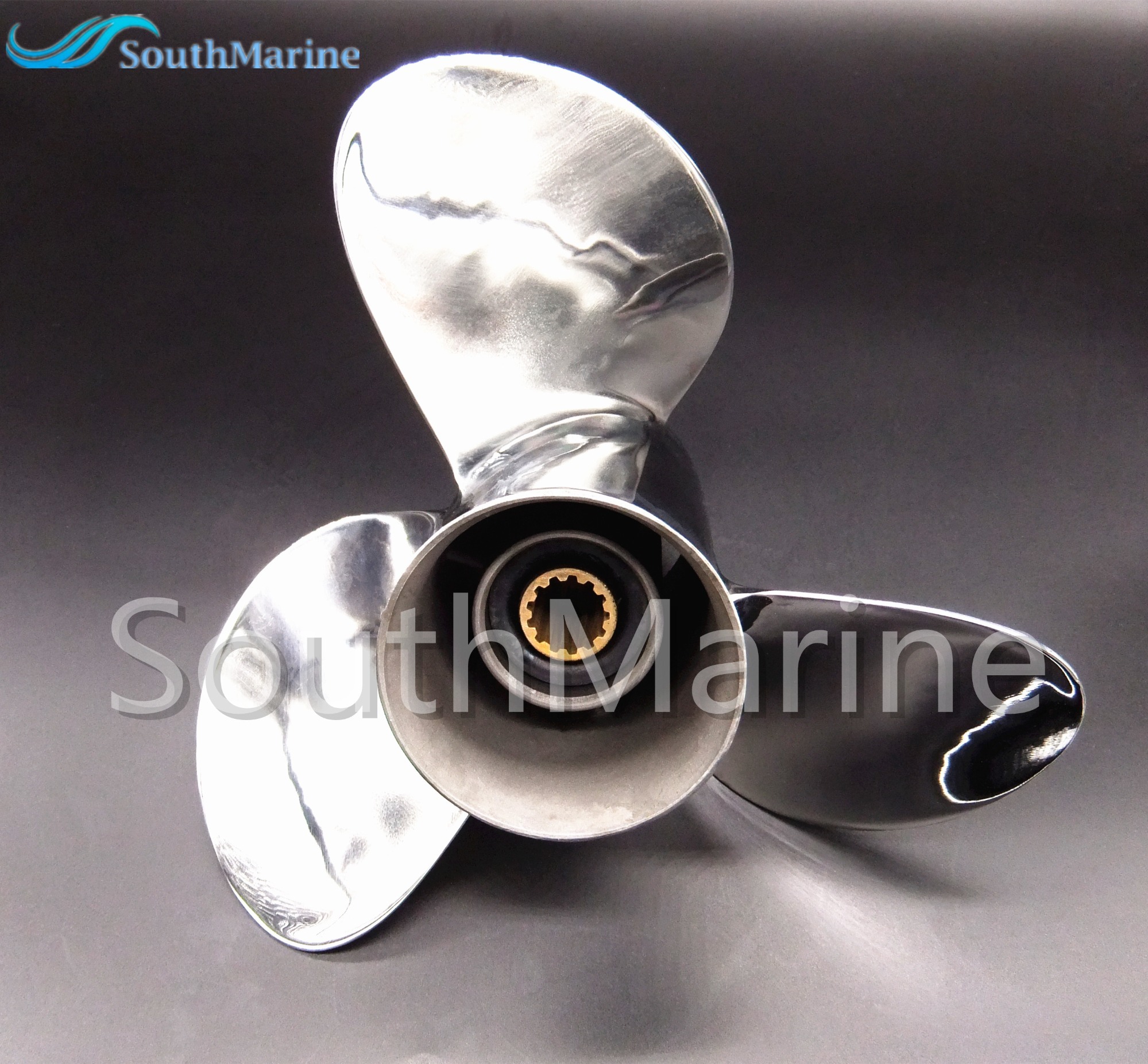 SouthMarine Stainless Steel Propeller 11 1/8x14-F for Yamaha 40HP 50HP Outboard Motor11 1/8 x 14 -F