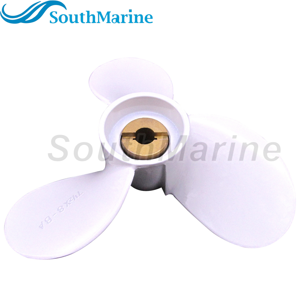 Boat Engine Old Shear Pin Type 6E0-45941-00-EL Propeller 3x7 1/2x8 for Yamaha Outboard 4HP 5HP Marine 2/4-stroke Motor