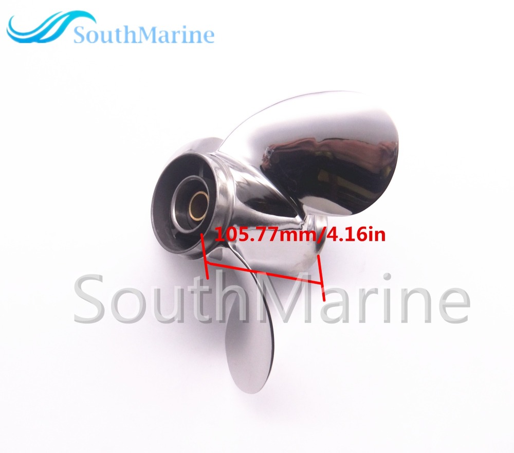 Boat Motor Stainless Steel Propeller 9 1/4x11-J for Yamaha 9.9HP 15HP Outboard Engine 9 1/4 x 11 -J 63V-45943-10-00 63V-45943-00-EL