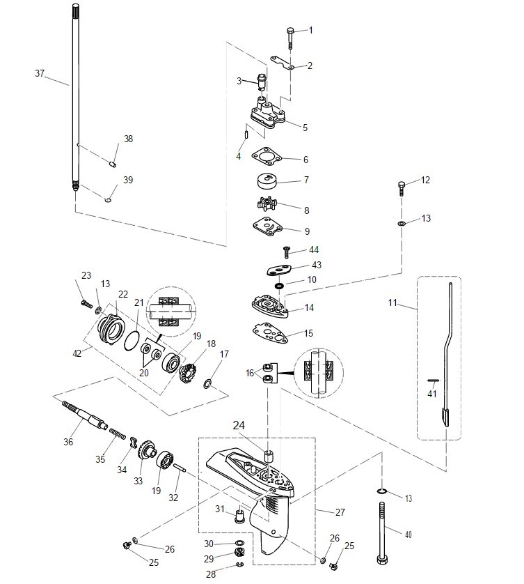 F4-03040000 Outboard Engine Reverse Gear for Parsun 4-Stroke F4 F5 Boat Motor