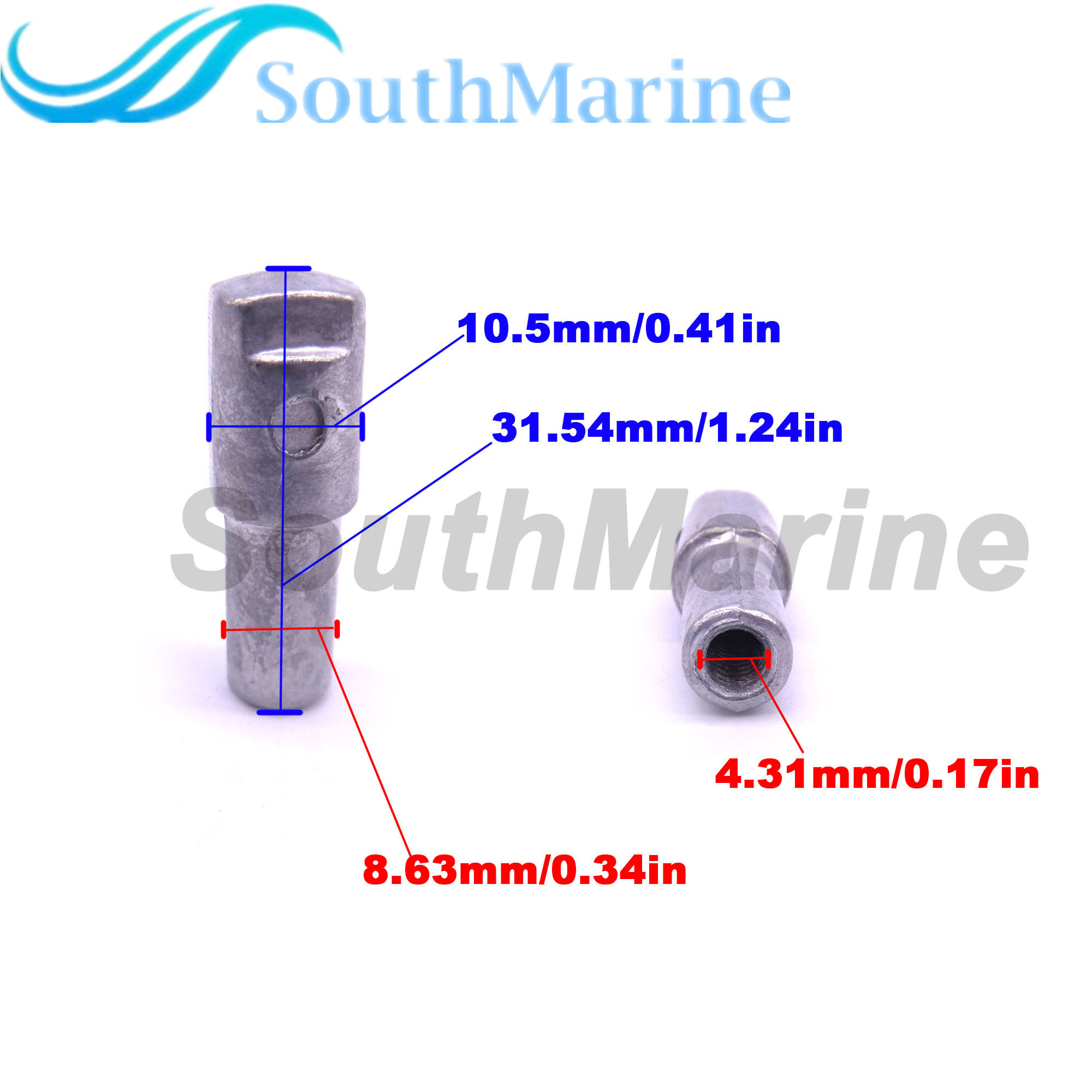 Boat Motor 97-855678 97-8M0099896 Aluminium Anode for Mercury Marine Outboard Engine 8HP 9.9HP 13.5HP 15HP 4-Stroke