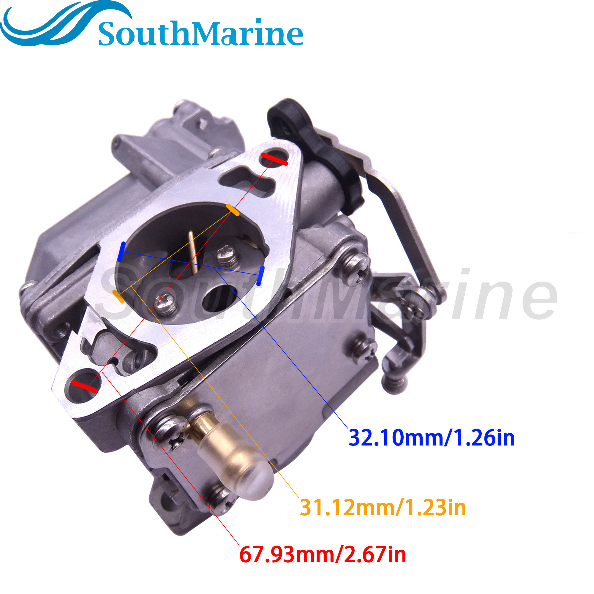 Boat Motor 5040597 Carburetor Assembly for Evinrude Johnson OMC Outboard Engine 15HP 4-Stroke