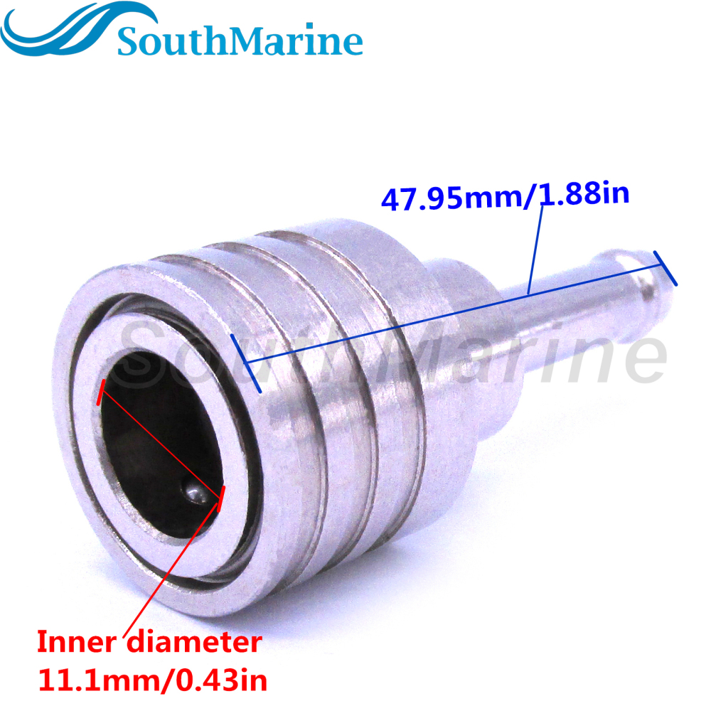 Boat Engine 65750-98505 65750-98506 65750-98990 Socket Fuel Line Female Hose Connector for Suzuki 3.5HP-140HP Outboard Motor, Coupler I.D. 11mm, fit S