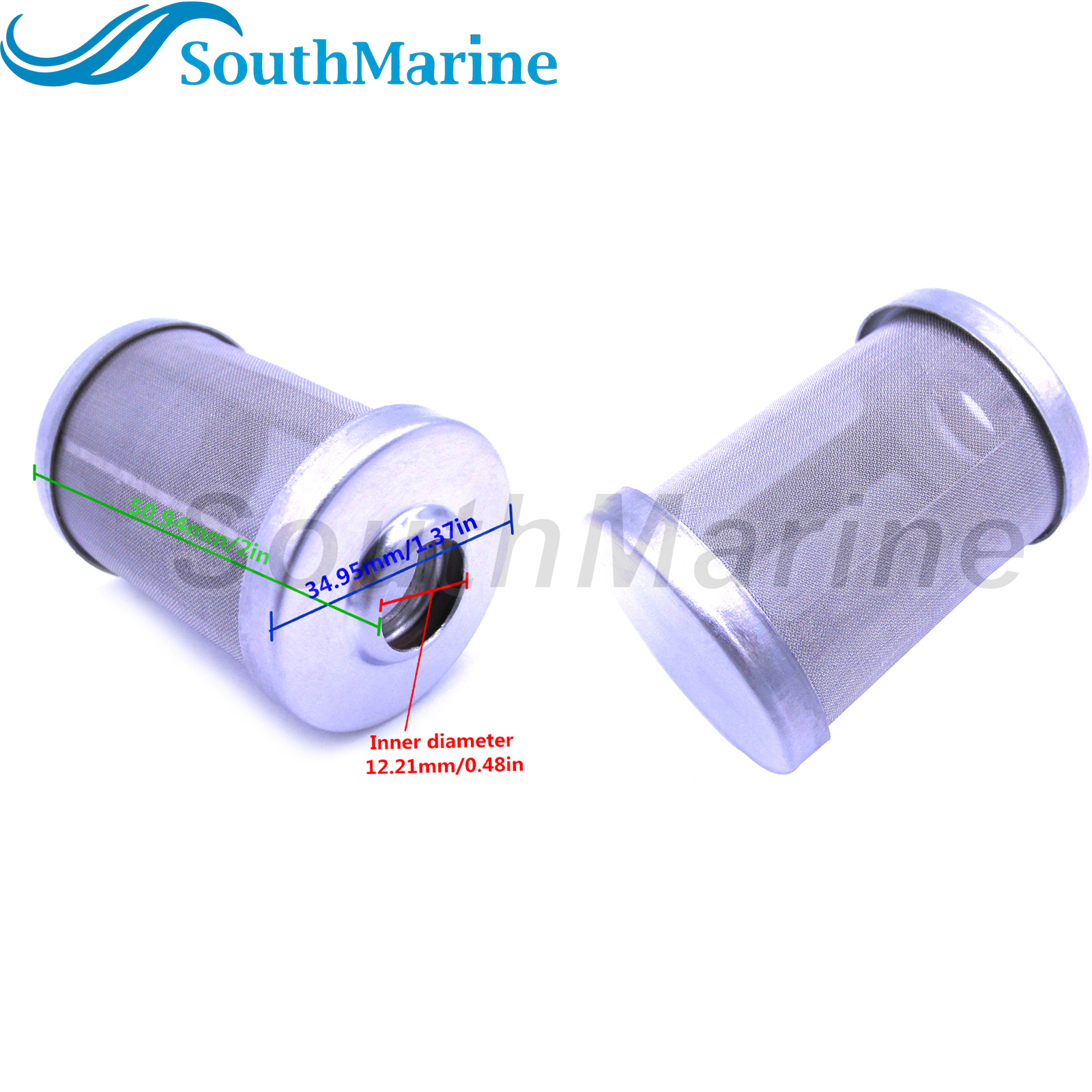 Boat Engine 61A-24563-00 61A-24563-02 18-7782 Fuel Filter Element for Yamaha V6 3.1L 115HP 150HP 250HP Outboard Motor, 2 PCS