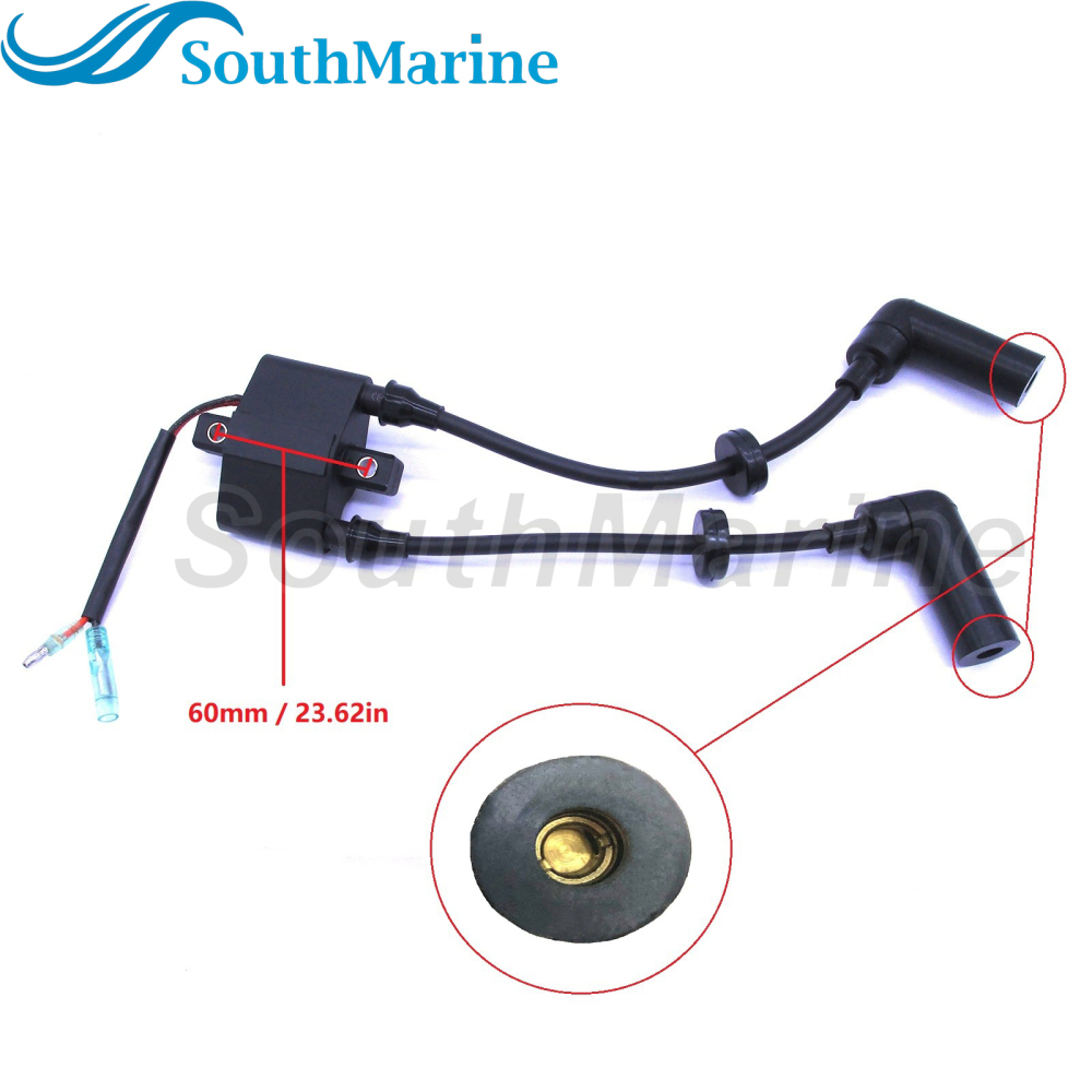 SouthMarine Boat Engine 66M-85570-00 F15-07000600 Ignition Coil Assy for Yamaha Parsun HDX Makara Outboard Motor T9.9 F9.9 F13.5 F15