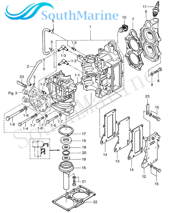 Boat Motor 8036638 803663031 27-8036638 27-803663031 Exhaust Cover Gasket for Mercury Marine 2-Stroke 6HP 8HP 9.8HP Outboard Engine