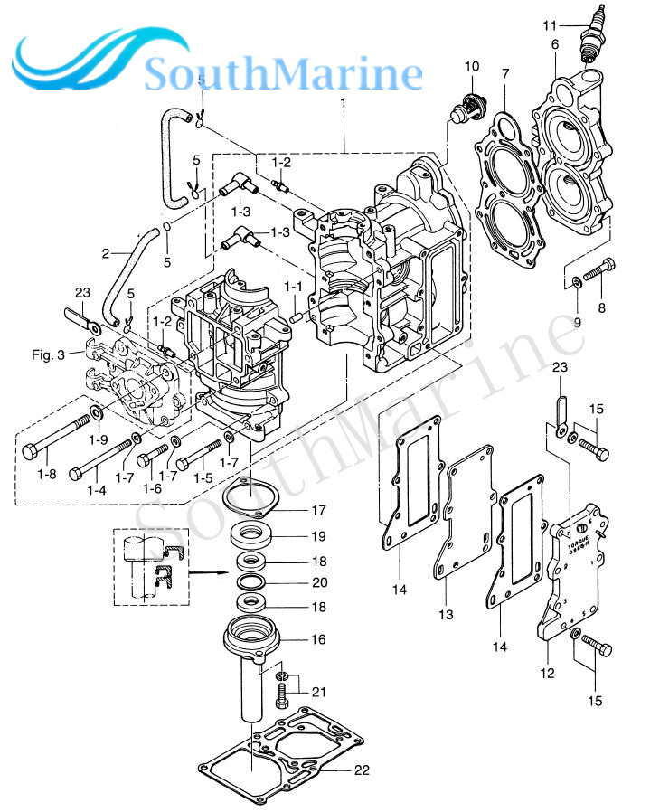 Boat Motor T8-05000100 Cylinder Head Gasket for Parsun 2-Stroke T6 T8 T9.8 Outboard Engine
